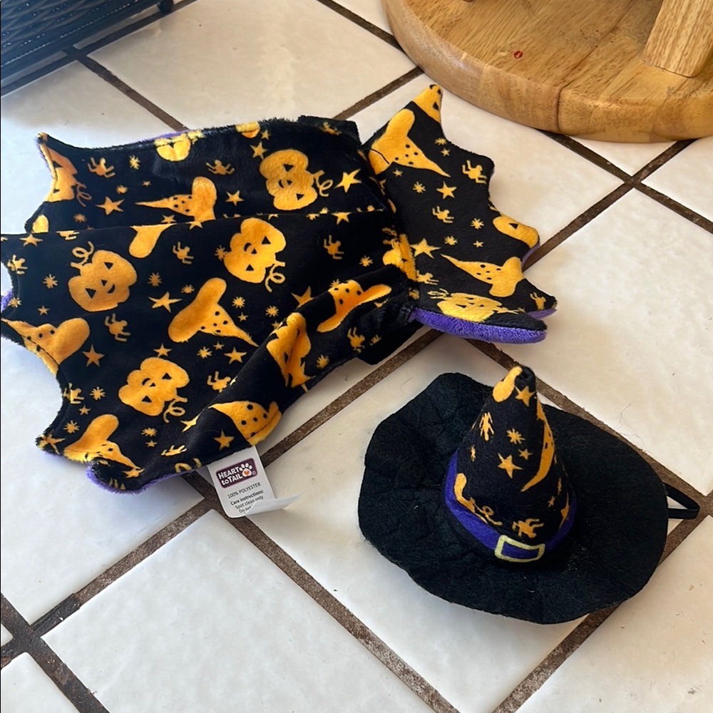 Cat Halloween Costume with Cape and Hat